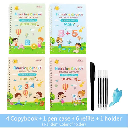 Copy Book Magic Practice Children'S Book Reusable Free Wipe Children'S Toys Writing Stickers English Copy Book Practice Parent