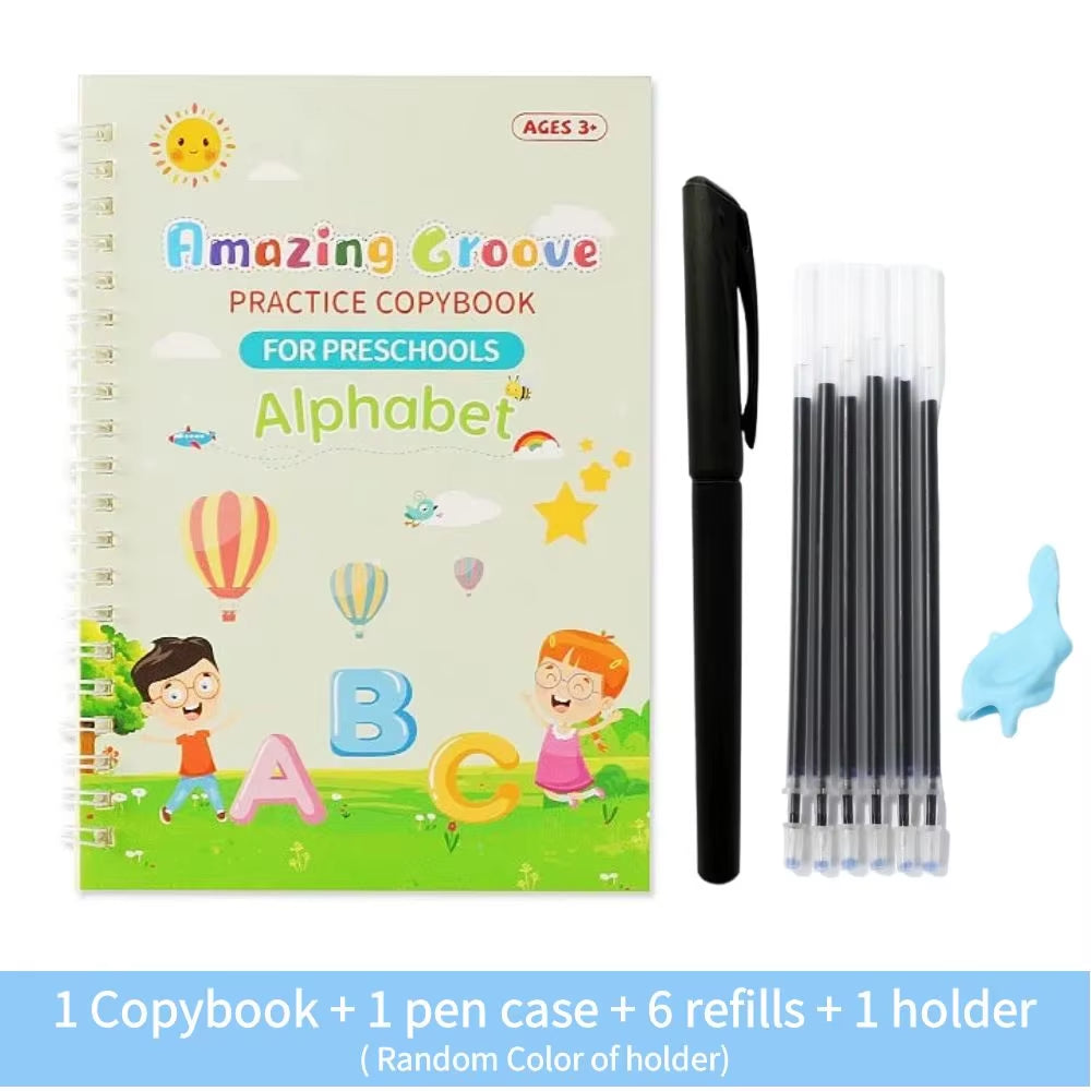 Copy Book Magic Practice Children'S Book Reusable Free Wipe Children'S Toys Writing Stickers English Copy Book Practice Parent