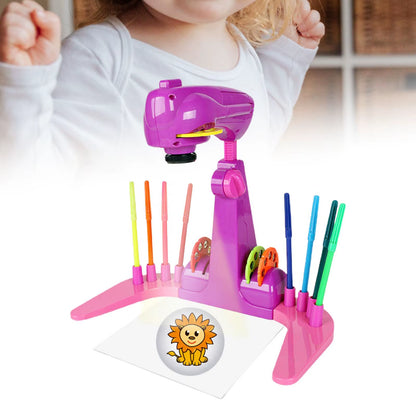 Smart Art Sketcher Projector and 4 Projected Slides Smart Drawing Projector Toy for Children Toddlers Kids 3 4 5 6 Years Gifts