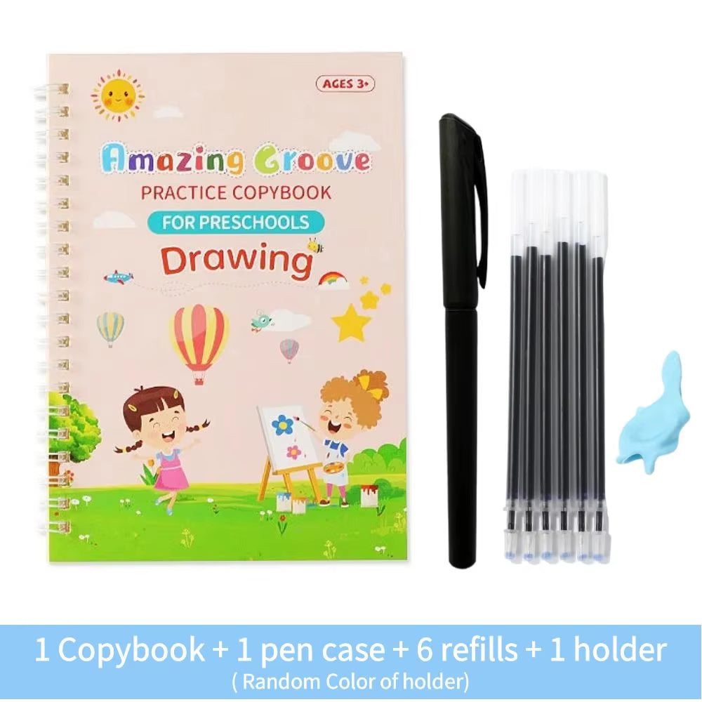 Copy Book Magic Practice Children'S Book Reusable Free Wipe Children'S Toys Writing Stickers English Copy Book Practice Parent